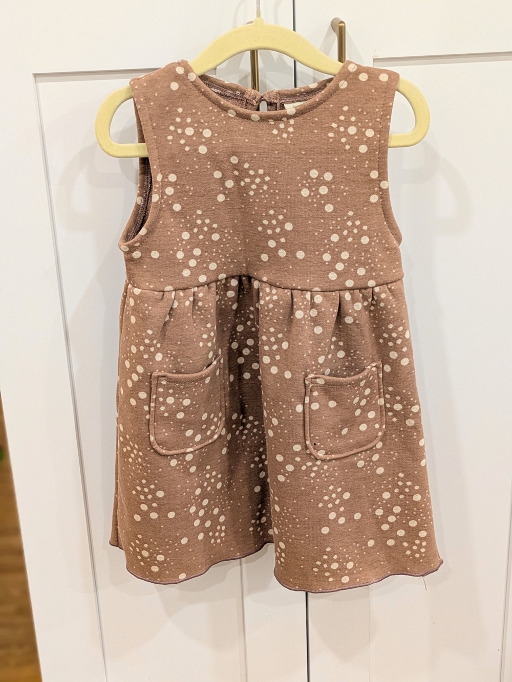 NWT Zara Dot-Print Dress in Brown
